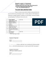 Applicant Declaration Form Attach With DSC Form