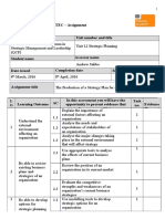 Pearson BTEC Level 7 Diploma in Strategic Change Management Assignment V7 SP