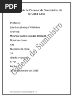 Reporte de La Cadena de Suministro de La Coca