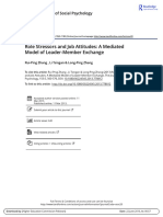 Role Stressors and Job Attitudes: A Mediated Model of Leader-Member Exchange