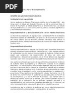 Informe de Auditoria Marco de Cumplimiento