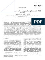 Planar Fibre Reinforced Carbon Aerogels For Application in PEM Fuel Cells