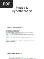 Pledge & Hypothecation