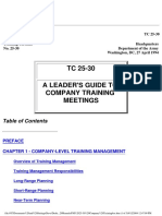 TC 25-30 A Leaders Guide To Company Training Meetings PDF