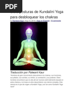 Siete Posturas de Kundalini Yoga para Desbloquear Los Chakras