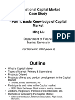 International Capital Market Case Study - Part 1. Basic Knowledge of Capital Market