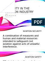 Unit 3 Security in The Aviation Industry Week 9 Lesson 2