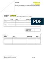 SOP Template For Preparation of A Clinical Trial Authorisation V4 1