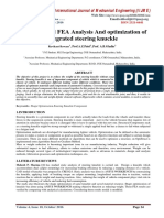 Dynamic Load FEA Analysis and Optimization of Integrated Steering Knuckle