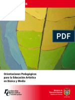 Documento 16 Orientaciones Pedagógicas para La Educacion Artísitca PDF