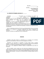 Escrito de Contestación A La Demanda de Divorcio Con Reconvención