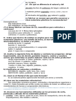 Examen Tecnología 3º ESO-Materiales-Plasticos