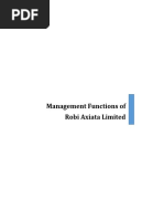 MBA Term Paper On Robi Axiata LTD Bangladesh - Management Functions of Robi