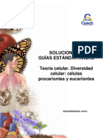 2016 Solucionario Guía 4 Teoría Celular Diversidad Celular - Células Procariontes y Eucariontes