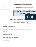 Caratula Registro de Asistencia y Evaluación