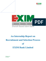 An Internship Report On Recruitment and Selection Process of EXIM Bank Limited