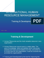 International HRM and Trainingg&Development