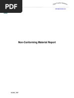 Non-Conforming Material Report: NCMR - TMP