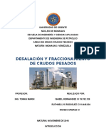 Desalacion y Fraccionamiento de Crudo