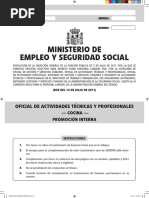 27-Cuestionario de Examen de Oficial de Actividades Técnicas y Profesionales. Promoción Interna. Cocina.