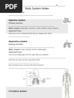 2013 Body Systems Notes