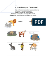 Quiz On Herbivore Carnivore Omnivore