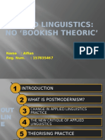 Applied Linguistics No Bookish