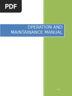 Operation and Maintainance Manual - Front Page