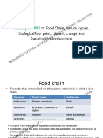 Sustainable Planning and Architecture - Ecosystems Food Chain Natural Cycles