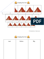 Camping Size Sort: © 2 Teaching Mommies. All Rights Reserved