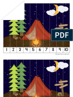 Number Order Puzzle - Camping