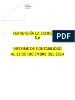 Ferretería La Económica Notas A Los Estados Financieros