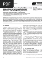 Convergence Analysis of Implicit Z-Bus Power Flow Method For General Distribution Networks With Distributed Generators