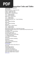 SAP SD Transaction Codes and Tables