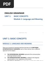 English Grammar UNIT - 1 - m1