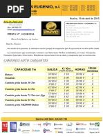 Precios Gruas Eugenio 2016