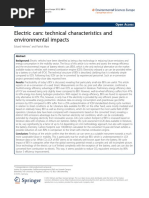 Electric Cars: Technical Characteristics and Environmental Impacts