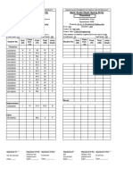 Mark/ Grade Sheet (Spring 2016) Mark/ Grade Sheet (Spring 2016)