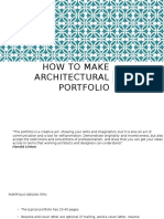 How To Make An Architectural Portfolio