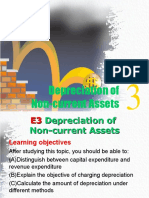 E3 - Depreciation of Non-Current Assets