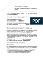 21 Ejercicios de Tasas de Interes PDF