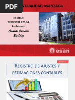 Registro de Ajustes y Estimaciones Contables