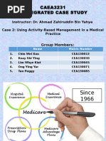 ICS (Case 2: Using Activity-Based Management in A Medical Practice)