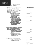 Compare and Contrast Rubric