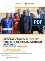 Conference Report: Special Criminal Court For The Central African Republic - Context, Challenges and Perspectives