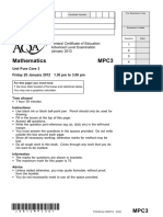 Aqa MPC3 QP Jan12 PDF