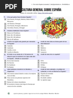 Ficha Test Cultura General en España