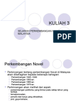 Perkembangan Novel Di Malaysia