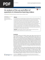 An Analysis of The Use and Effect of Questions in Interactive Learning-Videos