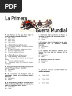 Examen Primera Guerra Mundial